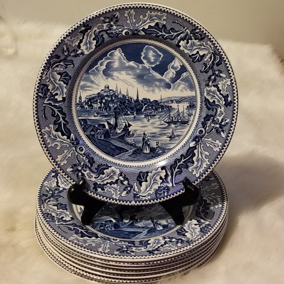 Johnson Brothers Other - 8 Historic America View Boston Dinner Plates